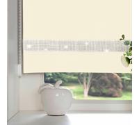 (Cream, 60x165cm) Luxury Living Diamante Roller Blind Trimmable Polyester Roller Blind