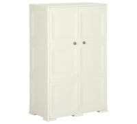 Vidaxl Plastic Cabinet 79X43X125 Cm Wood Design Vanilla Ice, Cream