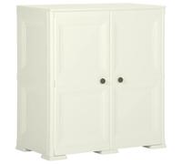 Vidaxl Plastic Cabinet 79X43X85.5 Cm Wood Design Vanilla Ice, Cream