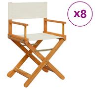 (cream, 8 pcs) vidaXL Folding Garden Chairs Outdoor Dining Chair 6 Piece Dark Grey Fabric