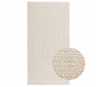 (cream, 80 x 150 cm/rectangular design) vidaXL Rug Floor Carpet for Indoor and Outdoor Door Mat Kitchen Rug Jute Look