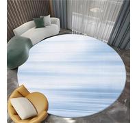Cream Abstract Round Rug 90cm, for Entryway Washable Non Slip Circle Doormat, Indoor Simple Horizontal Stripes Printed flannel Door Mat Floor Carpet for Backdoor Bedroom