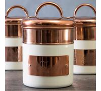 Cream and Copper Tea Canister | Prescott
