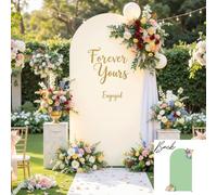 Cream and Green Arch Backdrop Cover 6FT Wedding Arch Covers Stretchy Backdrop Birthday Party Sage Green Arch Cover Spandex Balloon Banquet Bridal Baby Shower Photo Background