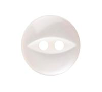 Cream Baby Cardigan Buttons, 11 mm Fish Eye, Pack of 10 - Two-Hole Plastic Buttons for Newborn Knits, Doll Clothes & Tiny Repairs - Giddy Square