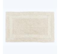 Homescapes Luxury Reversible Cotton Bath Mat - Natural Cream