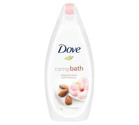 Dove Soothing Caring Bath Bath Soak with ¼ moisturising cream, almond cream & hibiscus for an indulgent bubble bath 450 ml
