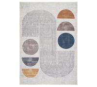 Cream Beige Modern Abstract Wabi Sabi Washable Living Room Area Rug Kukoon Beige 200cm x 290cm