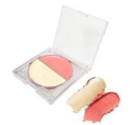 Cream Blush & Highlighter Duo Palette - Peach + Aura, 9g | Lightweight Face Blusher for Natural Glow | Flawless, Long-Lasting, Paraben-Free Makeup for All Skin Types