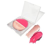Cream Blush & Highlighter Duo Palette - Poppy Pink + Illuminate, 9g | Lightweight Face Blusher for Natural Glow | Flawless, Long-Lasting, Paraben-Free Makeup for All Skin Types