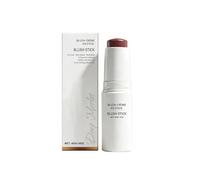 Cream Blush Stick for Cheeks, Lips & Eyes, Buildable Hydrating Blush Makeup Stick, Long Lasting Natural Glow, Portable Multi-Use Cream Color for Dry & Mature Skin (Brown-Red)