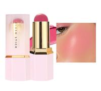 Cream Blush Stick,Hydrating Waterproof Milk Blush - Long-Lasting Natural Face Brightener for Oily Dry Combination Skin Lip Brow Bone Cheeks Special Occasions