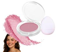 Cream Blush Stick with Matte Finish & Puff - Long-Lasting Liquid Blush Palette with Highlighter for Face Makeup - Buildable Raspberry Glow Cheek Tint for Natural Flush (Tipsy Rose)