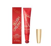 Cream Blusher Stick for Mature Skin, Matte Long-Lasting Cream Blush with Soft-Focus Finish, Travel Cushion Applicator Face Makeup (Cherry Shades)