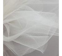 Cream Bridal Tulle Veil Fabric 300cm Wide - Super fine net - by The metre - Skirt Pleating Ruching