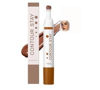 Cream Bronzer And Face Contour Stick, Warm Medium Brown, 10 ml, 1-Pack | Pen-Style Dispenser With Integrated Rounded Sponge Applicator And Cap, For Cheekbones, Jawline And Make-Up Bags