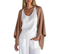Cream Cardigan, Cotton Linen 3/4 Sleeve Open Front Casual Kimono, Breathable Shrugs and Boleros for Evening, Ladies Shrugs and Boleros