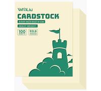 Cream Cardstock 8.5x11 Inch Ivory Paper, Card Stock 100 Sheets Colored Paper for Invitation, Card Making, Certificates and DIY Crafts (92LB Cover/250GSM)