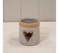 Cream Ceramic Heart Tealight Weight-