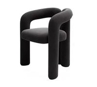 Cream Chair Modern Creative Furniture Sofa Couch Lounge Reading for Living Room Home Decorative Upholstered Flannel Armless Side Chairs Modern Armless Accent Chairs Single Sofa Chair (Black)