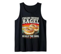 Cream Cheese Bagel Heals the Soul Funny Breakfast Lover Tank Top
