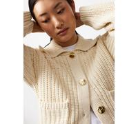 Cream Chunky Gold Button Cardigan XL