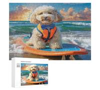 Cream Coloredpoodle 300 Piece Jigsaw Puzzles All Ages Pet Dog Jigsaws Evening Relaxation Routine Vibrant Puzzle Stress Relief Home Decor 300 PCS