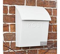 Cream Contemporary Post Box With Lock