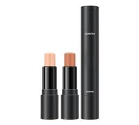 Cream Contour & Highlighter Stick 2-in-1 for Beginners, Waterproof Sculpting Kit with Cool Toned Bronzer for Face & Body, Long-Lasting & Blendable (#2)