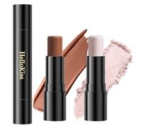 Cream Contour Stick - Highlighter Makeup Stick, Double-End Make up Concealer Contouring Stick Cream Bronzer Sticks for Defined Look (02#)