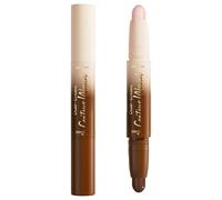 Cream Contour Stick & Highlighter Stick 2 in 1,Dual-Ended Sculpting Makeup Kit for Beginners,Waterproof & Long-Lasting Cool Toned Bronzer S/tick & Cream Highlighter for Face Body,Full Coverage,23-TAN