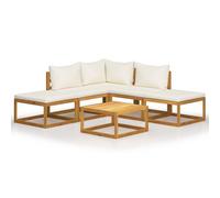 vidaXL 6 Piece Garden Lounge Set with Cushions Solid Wood Acacia (UK/IE/FI/NO only), Brown