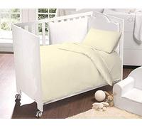 Cream Cot Bed Luxury Egyptian Cotton Complete Bedding Toddler Set, Duvet Cover, Pillowcase, Fitted Sheet