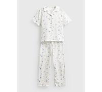Cream Ditsy Floral Print Double Cloth Traditional Pyjamas 1-2 years