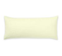 (Cream, Double 4ft 6") Luxury Bolster Pillow Case- Pregnancy Maternity Long Orthopaedic Support Pillow Cover in white cream & silver Colours