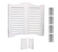 Cream Double Swinging Cafe Saloon DoorInterior Half Door Room Divider with Hinges for Kitchen or Shop EntranceHigh 80cm 90cm 100cm (W76 x H80cm)