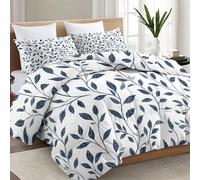 Cream Down Comforter Double Size for Kids Boys Girls, 140 x 200 cm Duvet Insert Set Room Decor, Simple Retro Vines Plants Leaves Reversible Coverless with 2 Pillow Shams - Lightweight and Washable