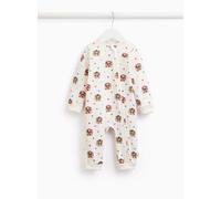 Cream Elmer Print Ribbed Sleepsuit 12-18 months