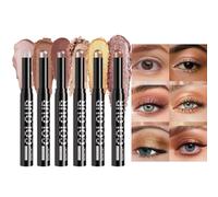Cream Eyeshadow Shimmer Eye Beauty Pen | High Rendering Eyeshadow Stick with 6 Colors for Wedding Party Costume Looks
