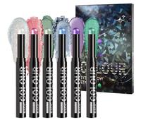 Cream Eyeshadow Stick, Brightening Eyeshadow Pencil, Shimmer Pack of 6, Long-Lasting Waterproof Makeup Stick for Travel, Birthday, Everyday Life, Women's Cosmetics, Girls, Beauty, Holiday