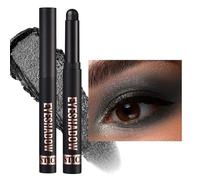 Cream Eyeshadow Stick for Halloween Eye Makeup, Black Eye Shadow Highlighter Stick, Waterproof Smoky Eyeshadow, High Pigmented Eye Brightener Highlighter Stick