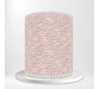 Cream Floral Lace Delicate Wrap Around Print A4 Edible Paper Icing Sheet Cake Topper Side Ribbon Border Decor for Personalised Themed Decorations