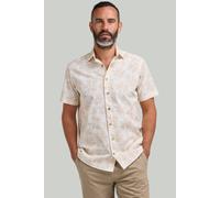 Cream Floral Print Short Sleeve Shirt Double Two Beige XXL