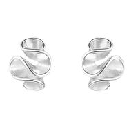 Cream Flower Clip On Earrings for Women No Piercing Silver Geometric Ear Cuff Silver Elegant Jewelry Gift for Her