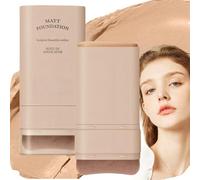 Cream Foundation With Built-In Brush,Makeup Foundation Sti/ck,Makeup Multi-Use Full Coverage Concealer Stic/k,Double Head Make-Up Stick,Long-Lasting Foun/dation for Mature Skin,Foundation Face Stick#2
