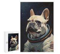 Cream French Bulldog Space Jigsaw Puzzle, 1000 PCS, Indoor Activity for The Home, An Absorbing Project for Relaxed Weekends, for Family Fun