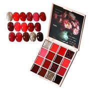 Cream Gel Nail Polish, Solid Gel Nail Polish - 16 Colour Nail Cream Gel Nail Polish Palette, Manicure Palette, Tiny Solid Nail Gel Nail Polish, Glue for Women and Girls, Home Salon