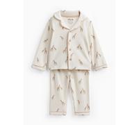 Cream Giraffe Print Traditional Pyjamas 9-12 months