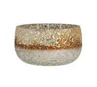 Cream Glass Candle Holder 13 x 13 x 8 cm