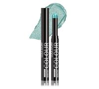 Cream Glitter Eyeshadow Stick, Waterproof Shimmer Cream With Matte Earth & Metal Color Eyeshadow Stick,Finger Blendable, Ideal for Mature Skin (24 Moss Gray Green Shimmer)